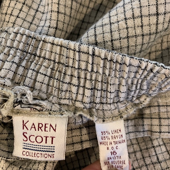 Vintage Women’s Flannel linen shorts Size 16 - Picture 4 of 10